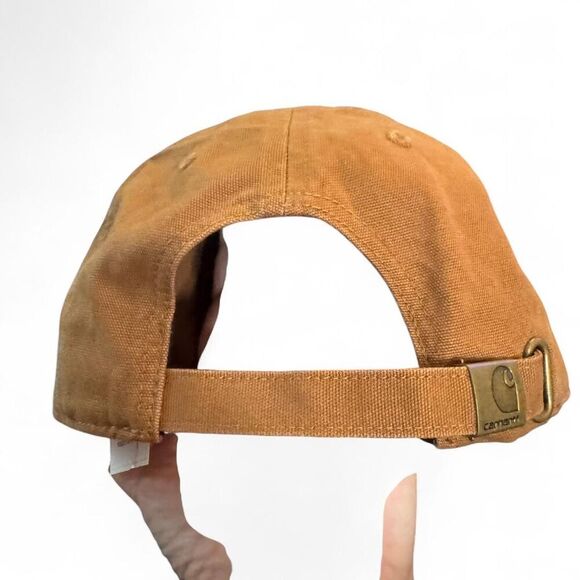 Carhartt Women's Tan adjustable baseball cap with gray embroidered floral logo - Picture 4 of 8